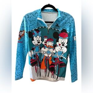 Disney Women's Cycling Jersey - Blue with Cartoon Characters